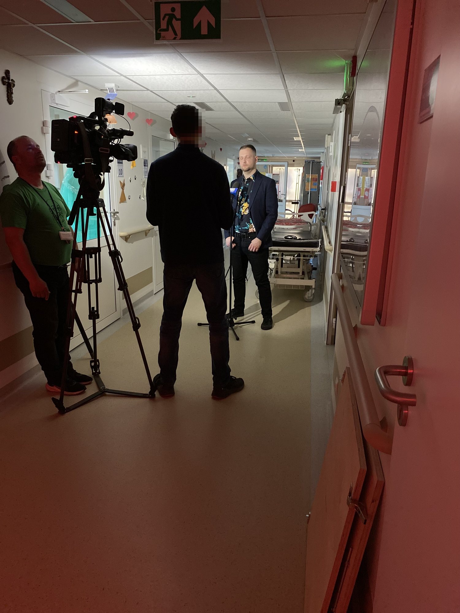 Nagranie reportażu na oddziale